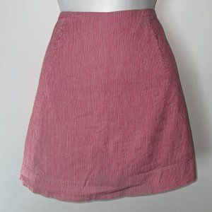 BMOSS Red Stripped Mini Skirt with Built-In Shorts